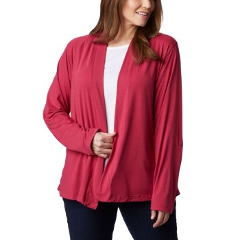 Columbia Cardigan Dames, Essential Elements Plus Size Rood Paars, 47SVEQYBF